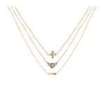 Opal & 18k Gold Plated Necklace Set of 3