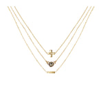 Dalmatian Jasper & 18k Gold Plated Necklace Set of 3