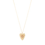 Rose Quartz & Gold Planchette Pendant Necklace