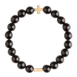 Onyx & Gold Elastic Bracelet