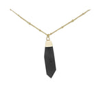 Onyx & Gold Pendant Necklace