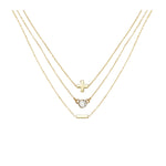 Howlite & 18k Gold Plated Necklace Set of 3