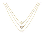 Howlite & 18k Gold Plated Necklace Set of 3
