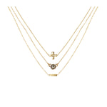Dalmatian Jasper & 18k Gold Plated Necklace Set of 3