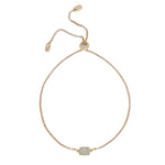 Labradorite & Gold Adjustable Chain Bracelet