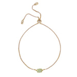 Aventurine & Gold Adjustable Chain Bracelet