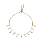 Amazonite & Gold Adjustable Charm Bracelet