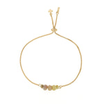 Amazonite & Gold Adjustable 5 Mini Stones Bracelet