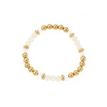 Opal & Gold Elastic Bead Bracelet