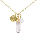Opal & Gold Charm Necklace