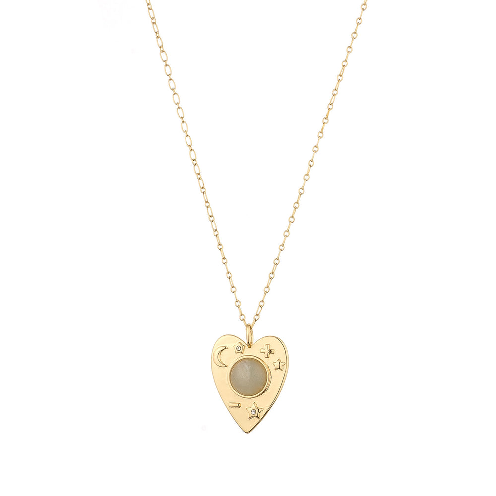 Amazonite & Gold Planchette Pendant Necklace on white