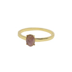 Amethyst & Gold Stacking Stone Ring