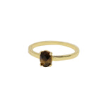 Tiger's Eye & Gold Stacking Stone Ring