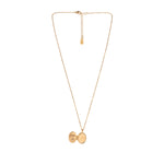 Charged Aventurine Locket Necklace on white 