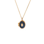 Charged Lapis Locket Necklace