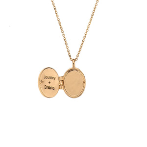 Charged Opal Locket Necklace on white open