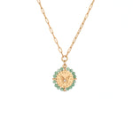 Aventurine Encircled Beaded Pendant Necklace