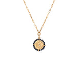 Lapis Encircled Beaded Pendant Necklace