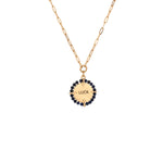 Lapis Encircled Beaded Pendant Necklace back