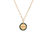 Malachite Encircled Beaded Pendant Necklace back