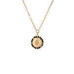 Onyx Encircled Beaded Pendant Necklace