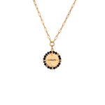 Onyx Encircled Beaded Pendant Necklace back