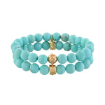 Turquoise Beaded Motif Bracelet Set