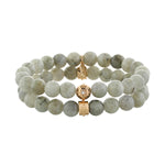 Labradorite Beaded Motif Bracelet Set