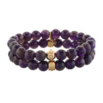 Amethyst Beaded Motif Bracelet Set