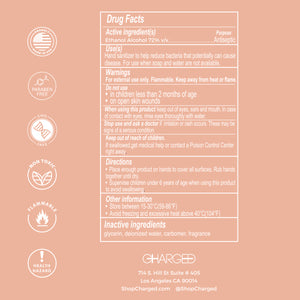 Rose Water Scented Antibacterial Hand Sanitizer drug facts label