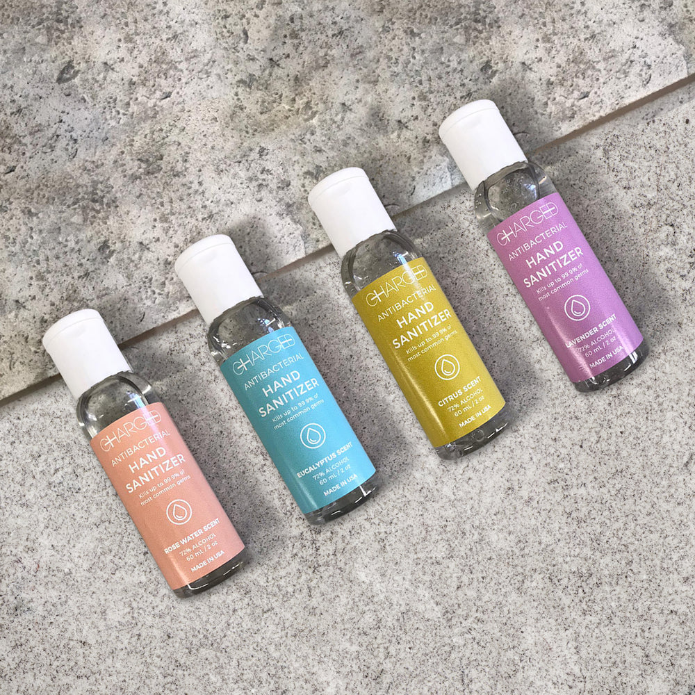 Rose Water Scented Antibacterial Hand Sanitizer group photo